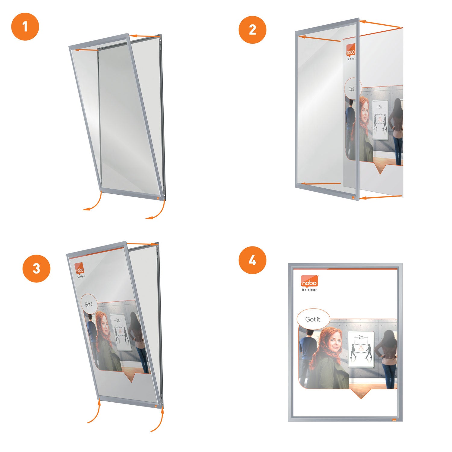 RAMA CLICK ALUMINIU A3 GRI IMPRESSION PRO NOBO