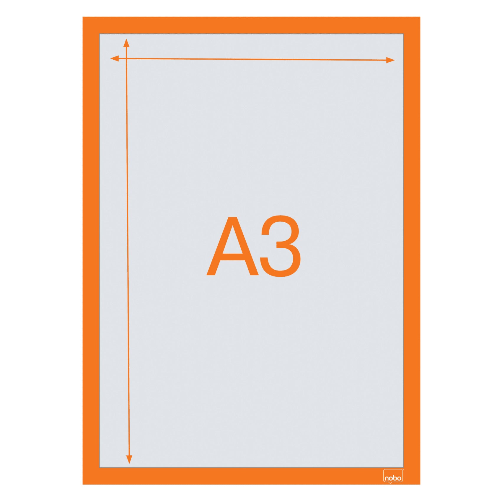 RAMA MAGNETICA AUTOADEZIVA A3 PORTOCALIE 2/SET NOBO