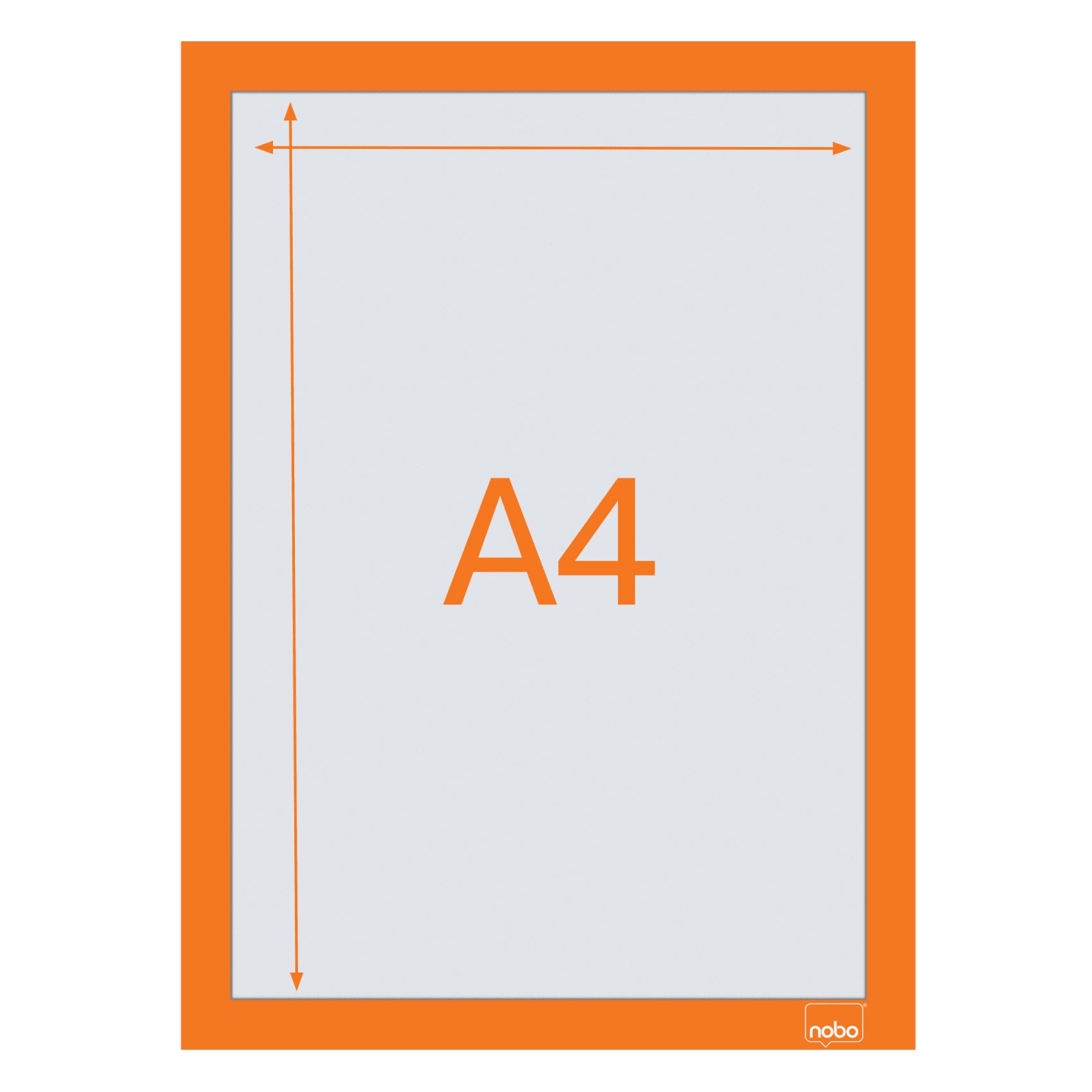 RAMA MAGNETICA AUTOADEZIVA A4 PORTOCALIE 2/SET NOBO