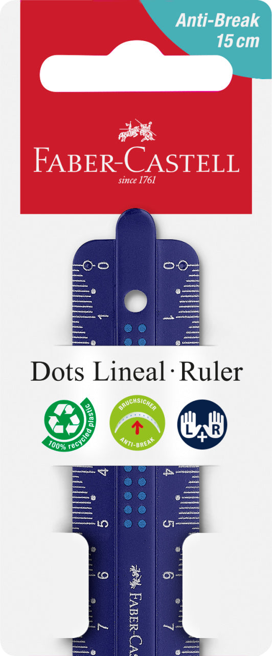 RIGLA 15CM DOTS FABER-CASTELL