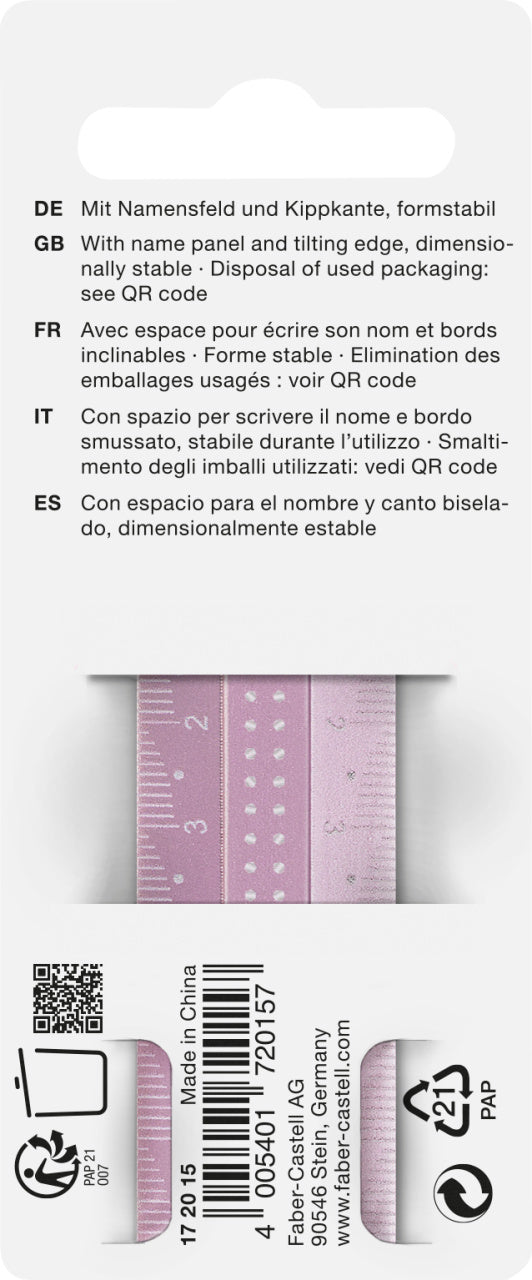 RIGLA 15CM SPARKLE FABER-CASTELL