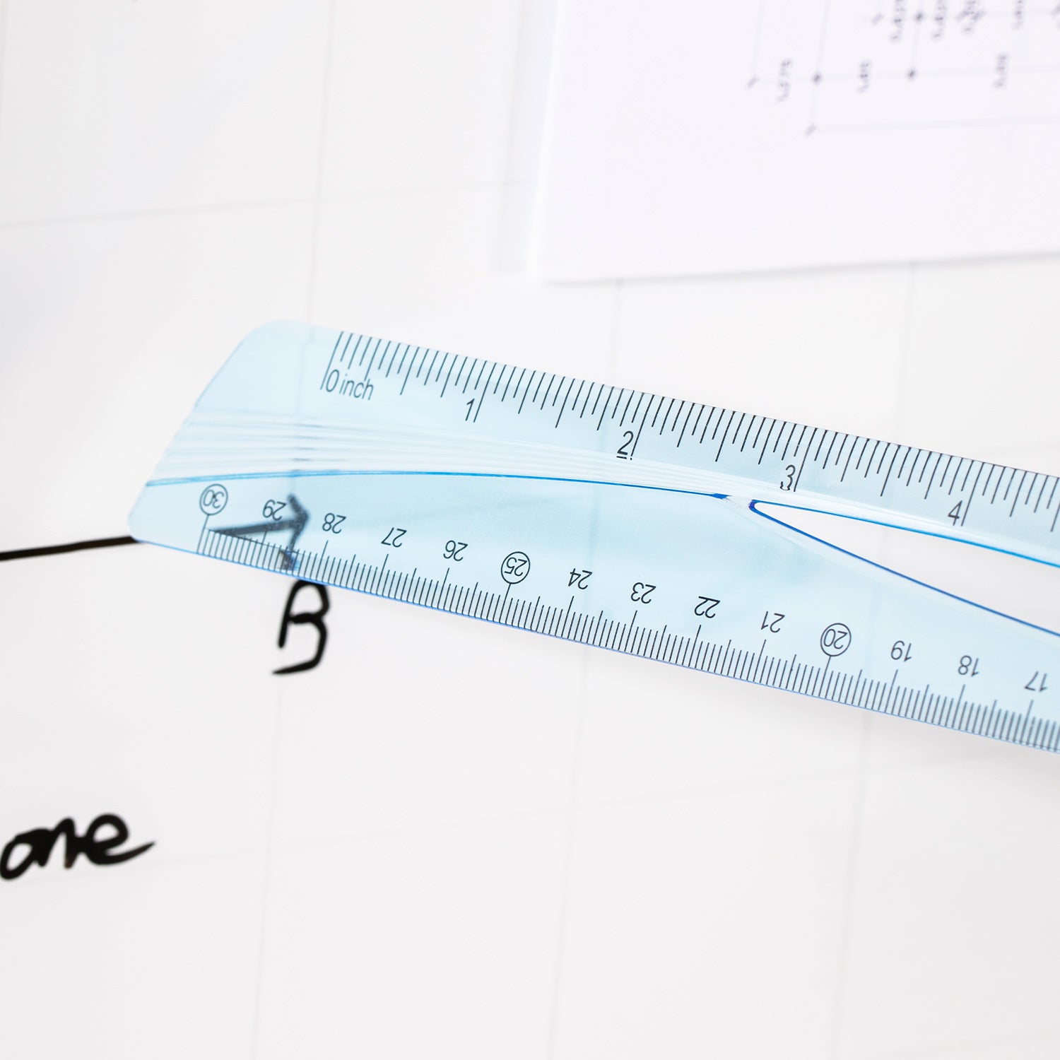 RIGLA 20CM ALBASTRA TRANSPARENTA DELI