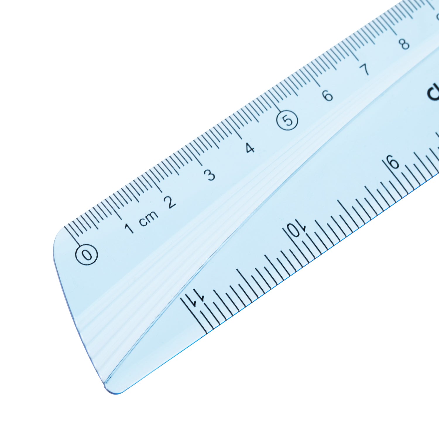 RIGLA 30CM ALBASTRA TRANSPARENTA DELI