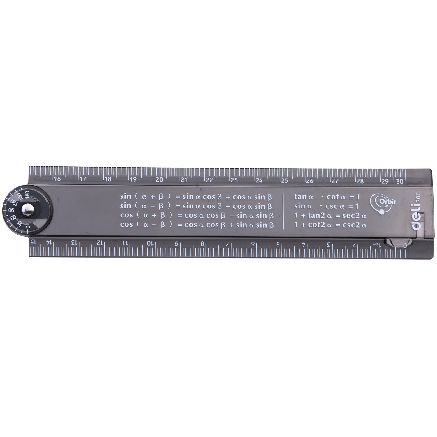 RIGLA SMART PLIABILA 30 CM NEAGRA TRANSPARENTA DELI