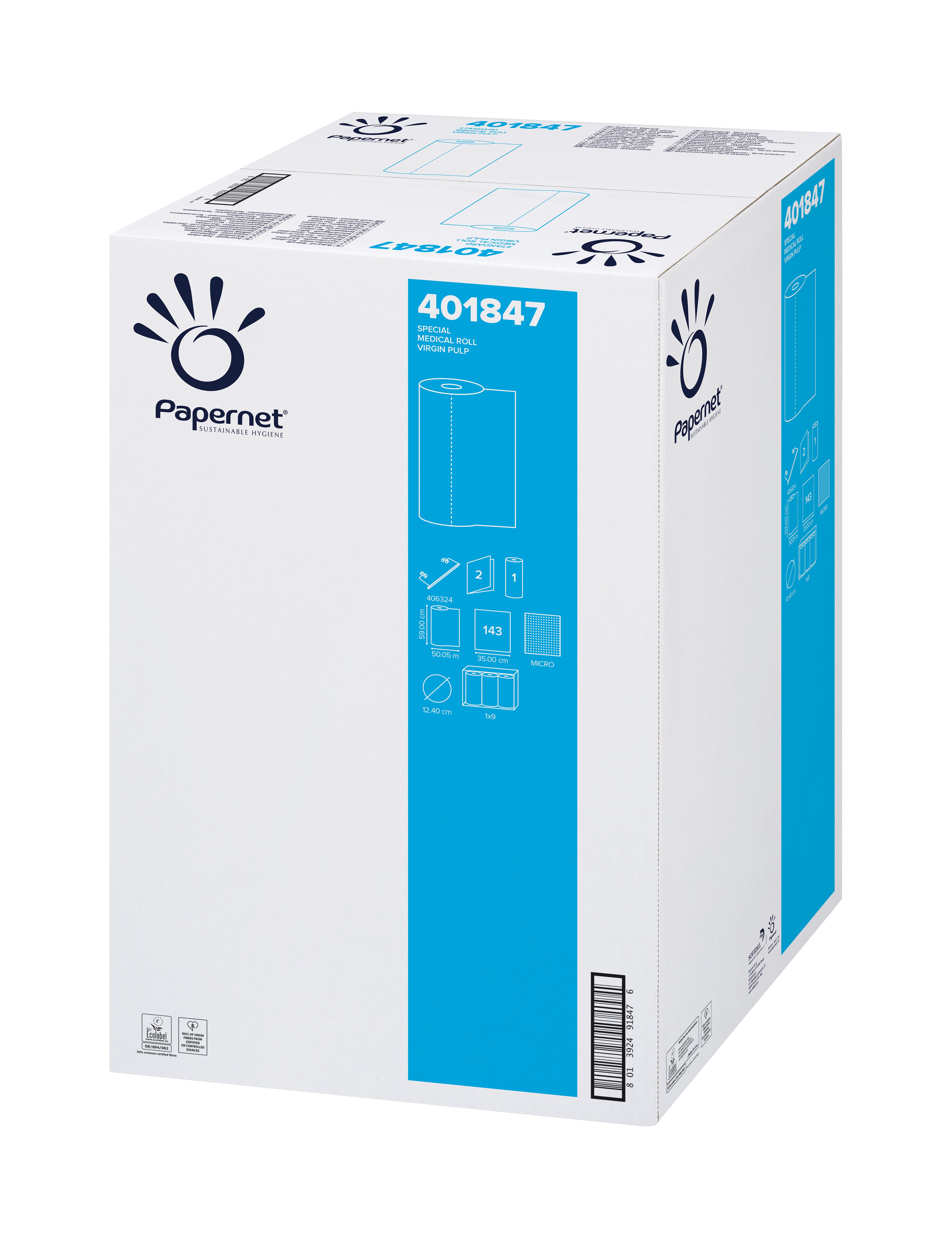 ROLA HARTIE MEDICALA 2 STRATURI ALBA 59 CM X 50.05 M PAPERNET