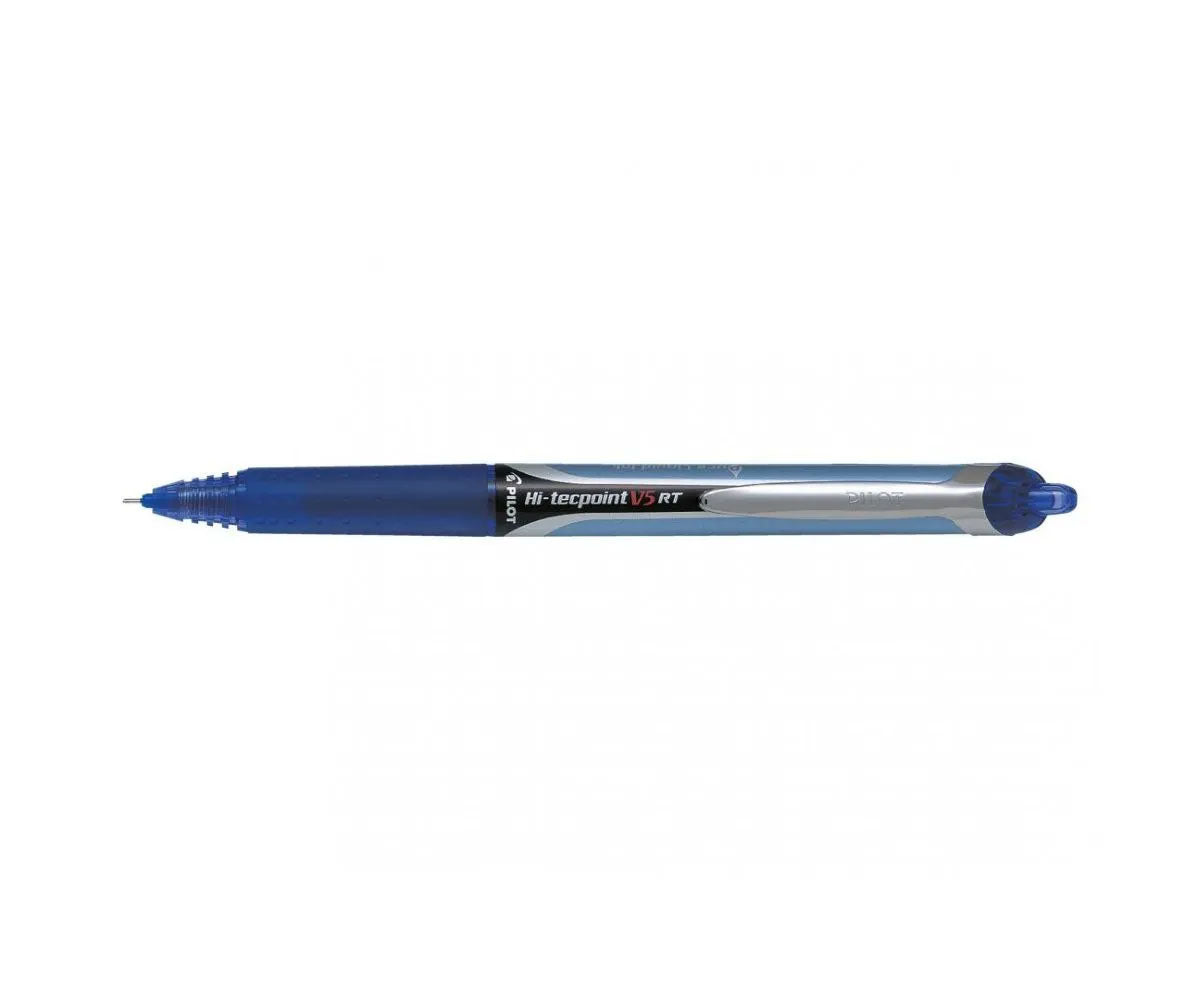 ROLLER 0.5MM V5 ALBASTRU HI-TECPOINT RETRACTABIL PILOT