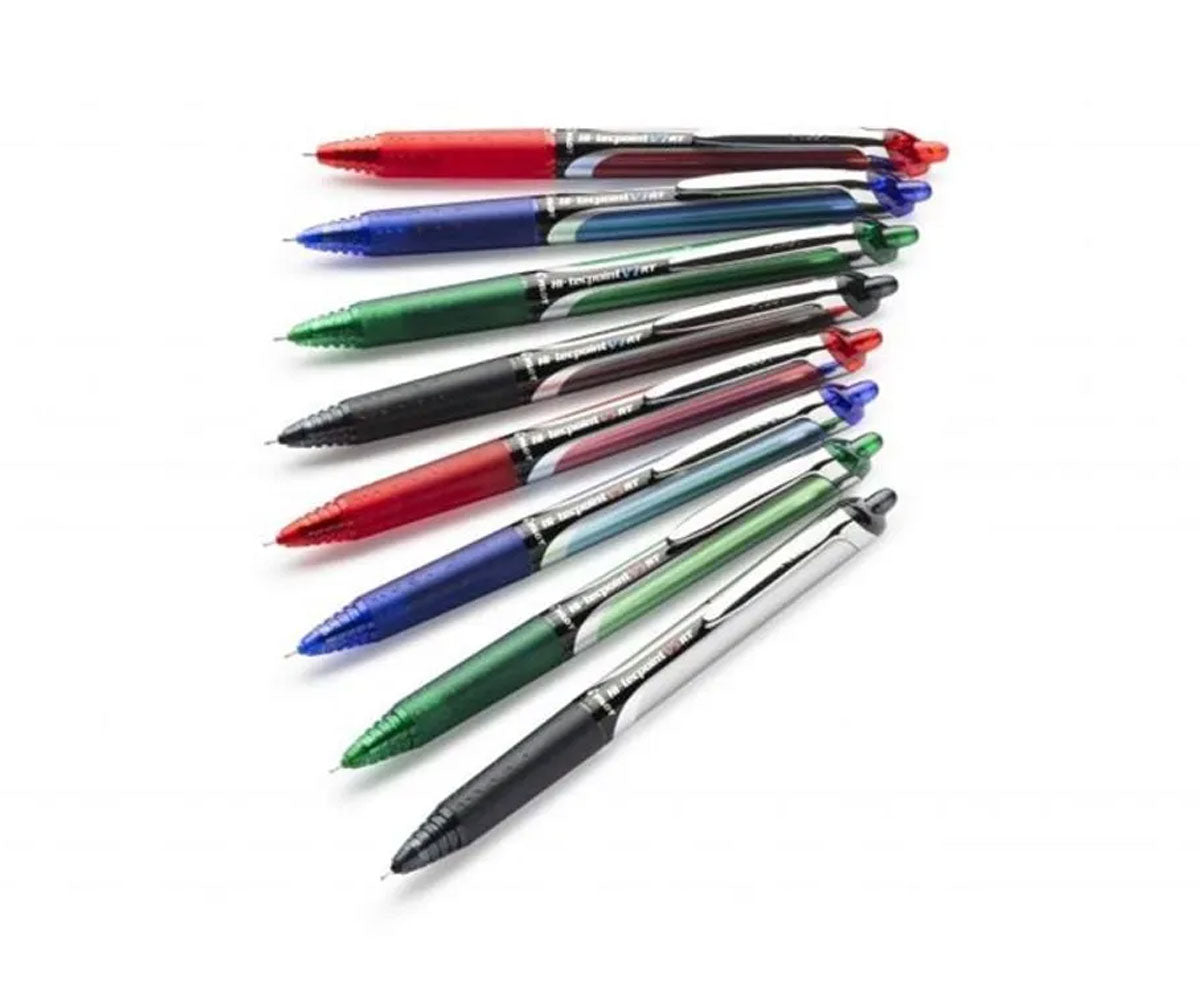 ROLLER 0.5MM V5 ALBASTRU HI-TECPOINT RETRACTABIL PILOT