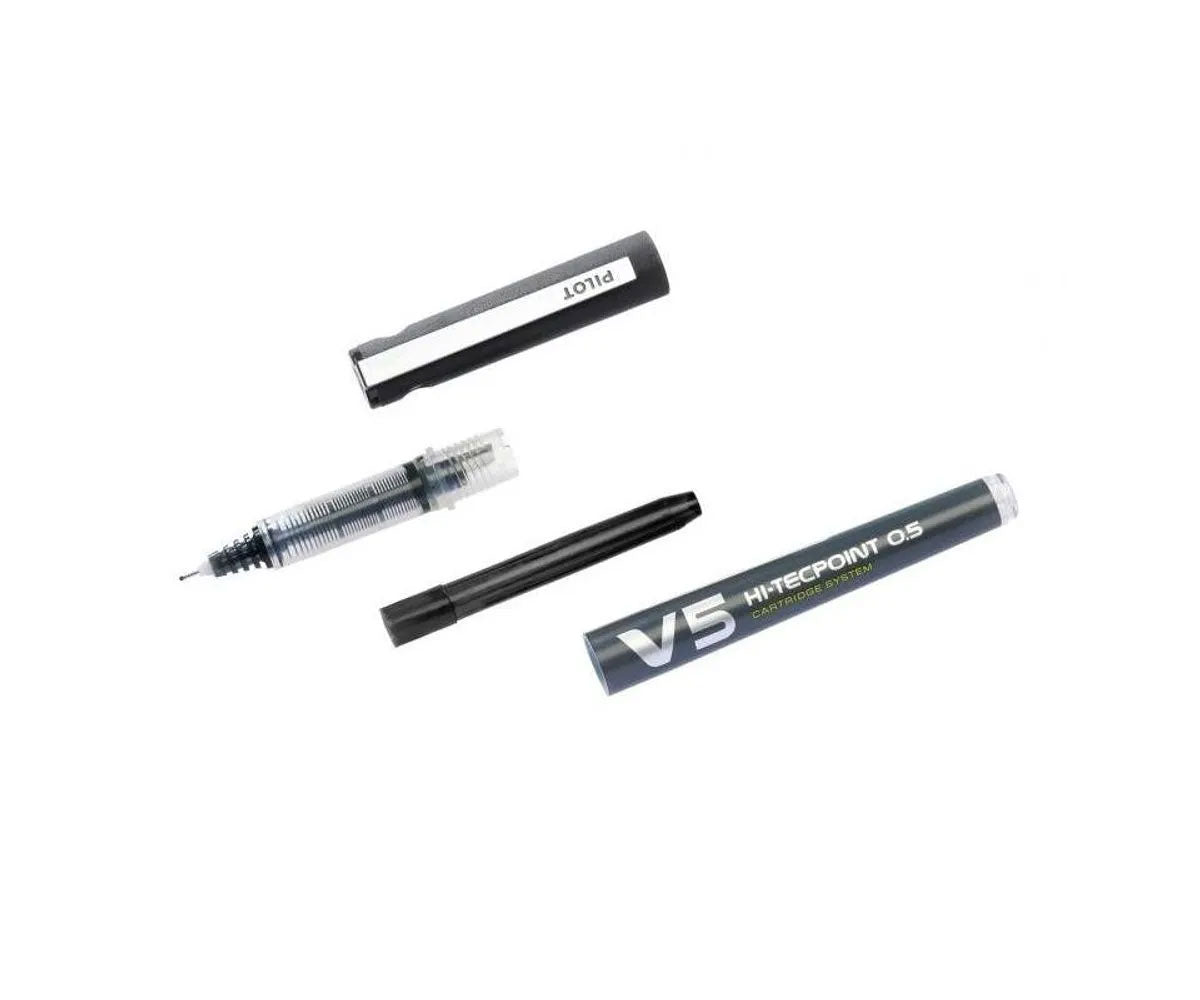 ROLLER 0.5MM V5 ROSU HI-TECPOINT PILOT