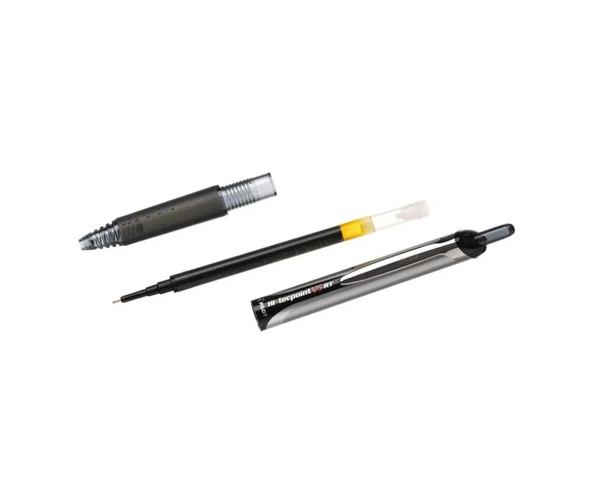 ROLLER 0.5MM V5 ROSU HI-TECPOINT RETRACTABIL PILOT
