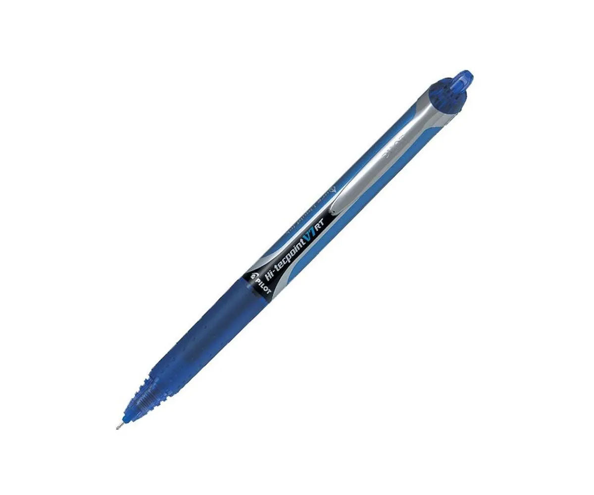 ROLLER 0.7MM V7 ALBASTRU HI-TECPOINT RETRACTABIL PILOT