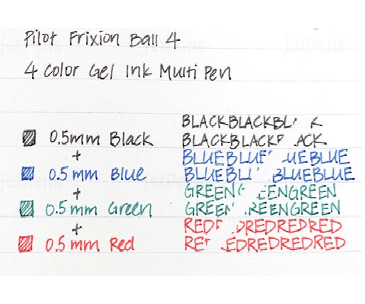 ROLLER CU MECANISM 4 CULORI 0.5MM NEGRU FRIXION PILOT