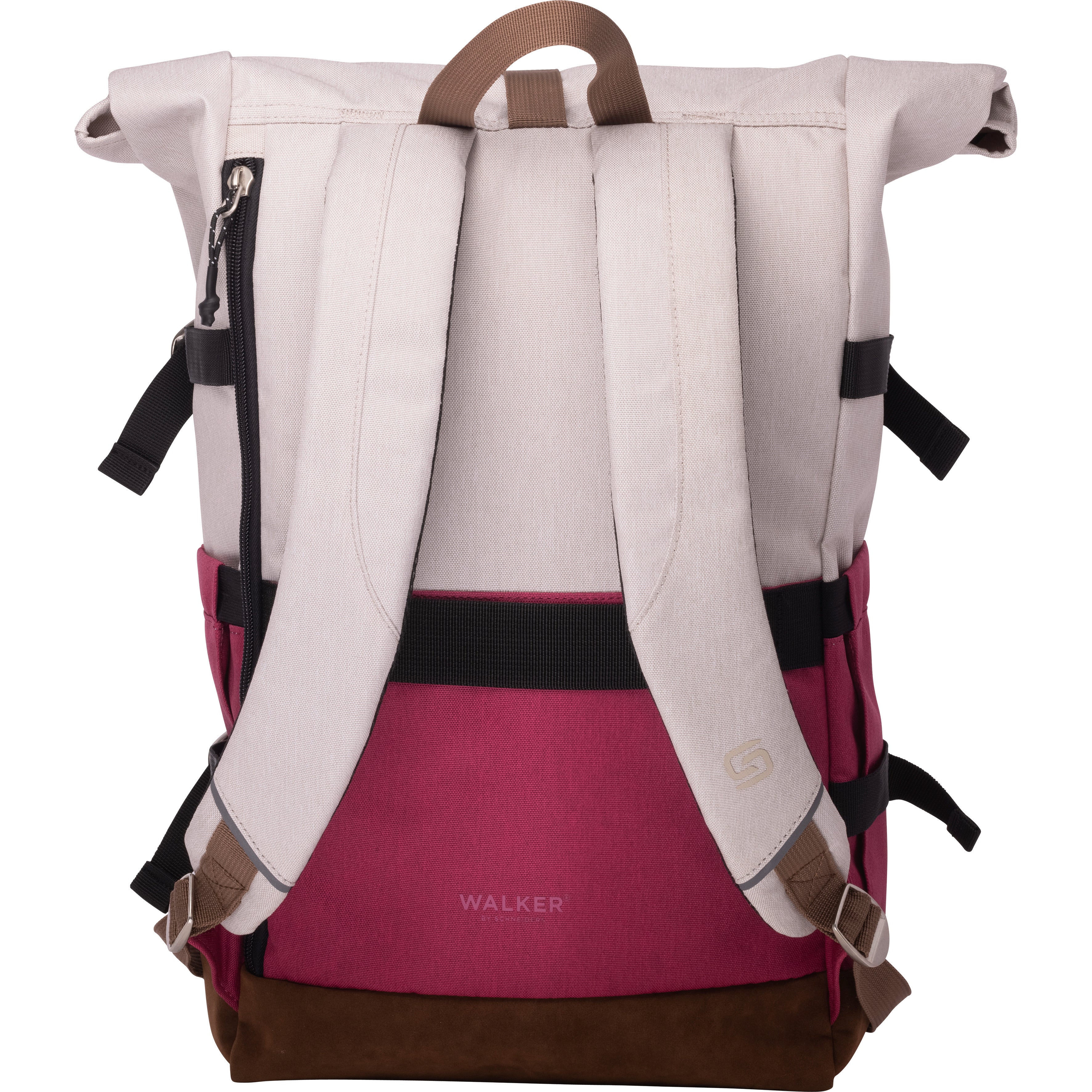 RUCSAC ROLLUP BICOLOR CREM POPCORN-ROZ MAGENTA WALKER