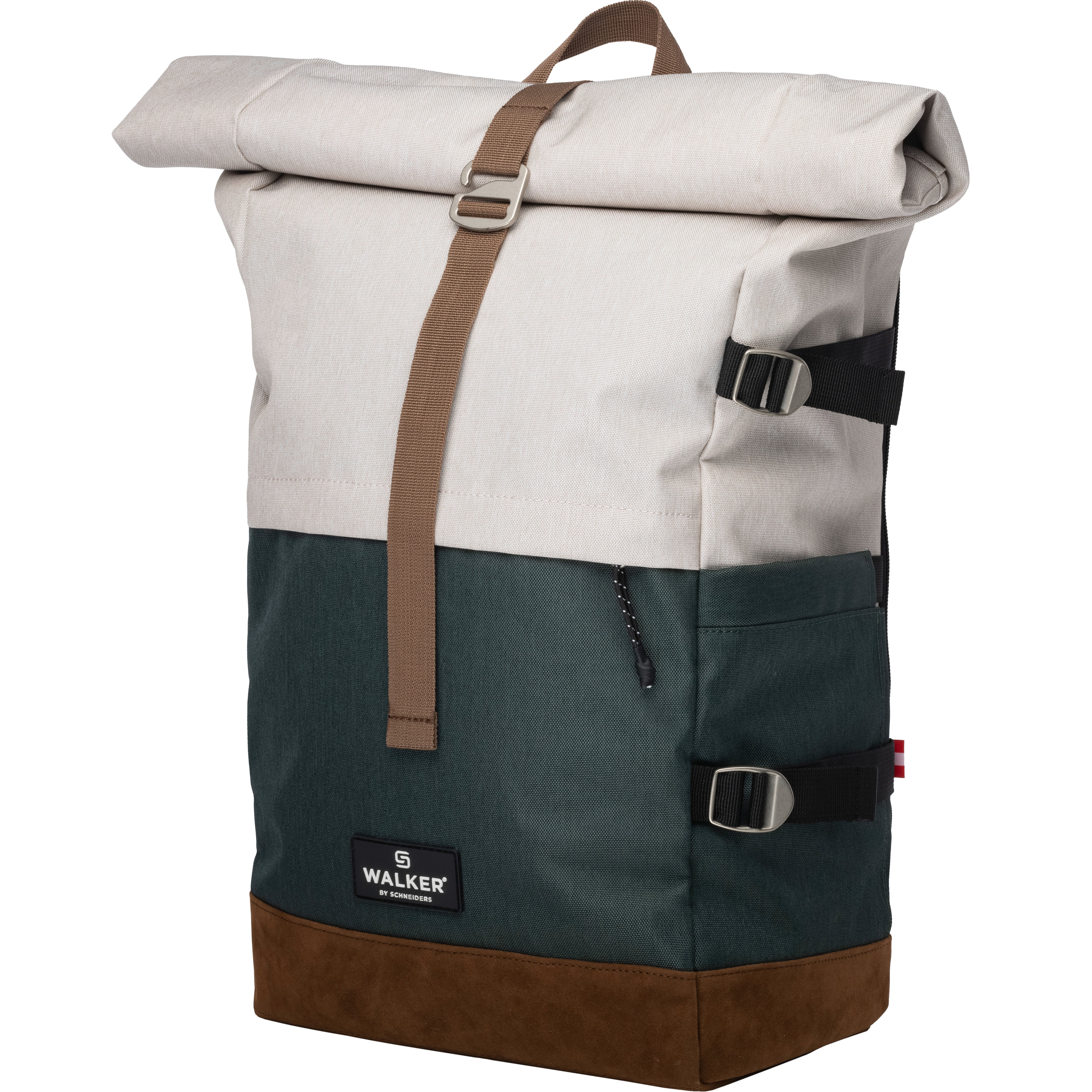 RUCSAC ROLLUP BICOLOR CREM POPCORN-VERDE WALKER