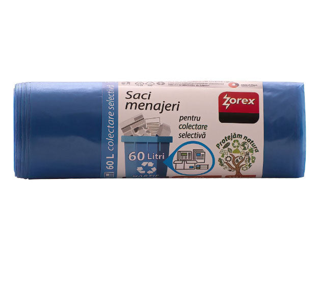 SACI MENAJERI 60L 10/SET ALBASTRI