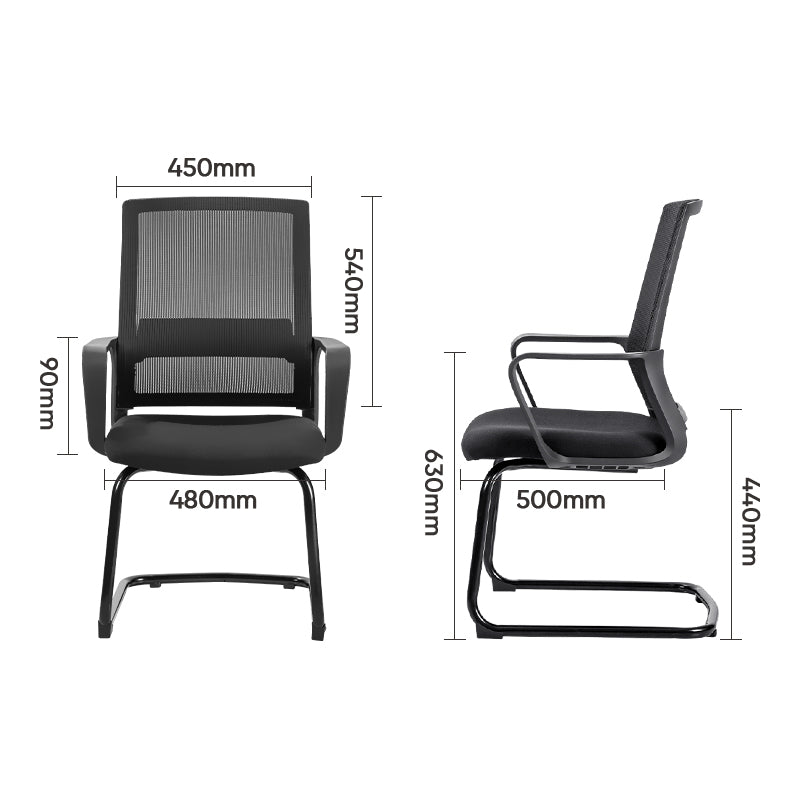 SCAUN CONFERINTA SPATAR MESH NEGRU DELI