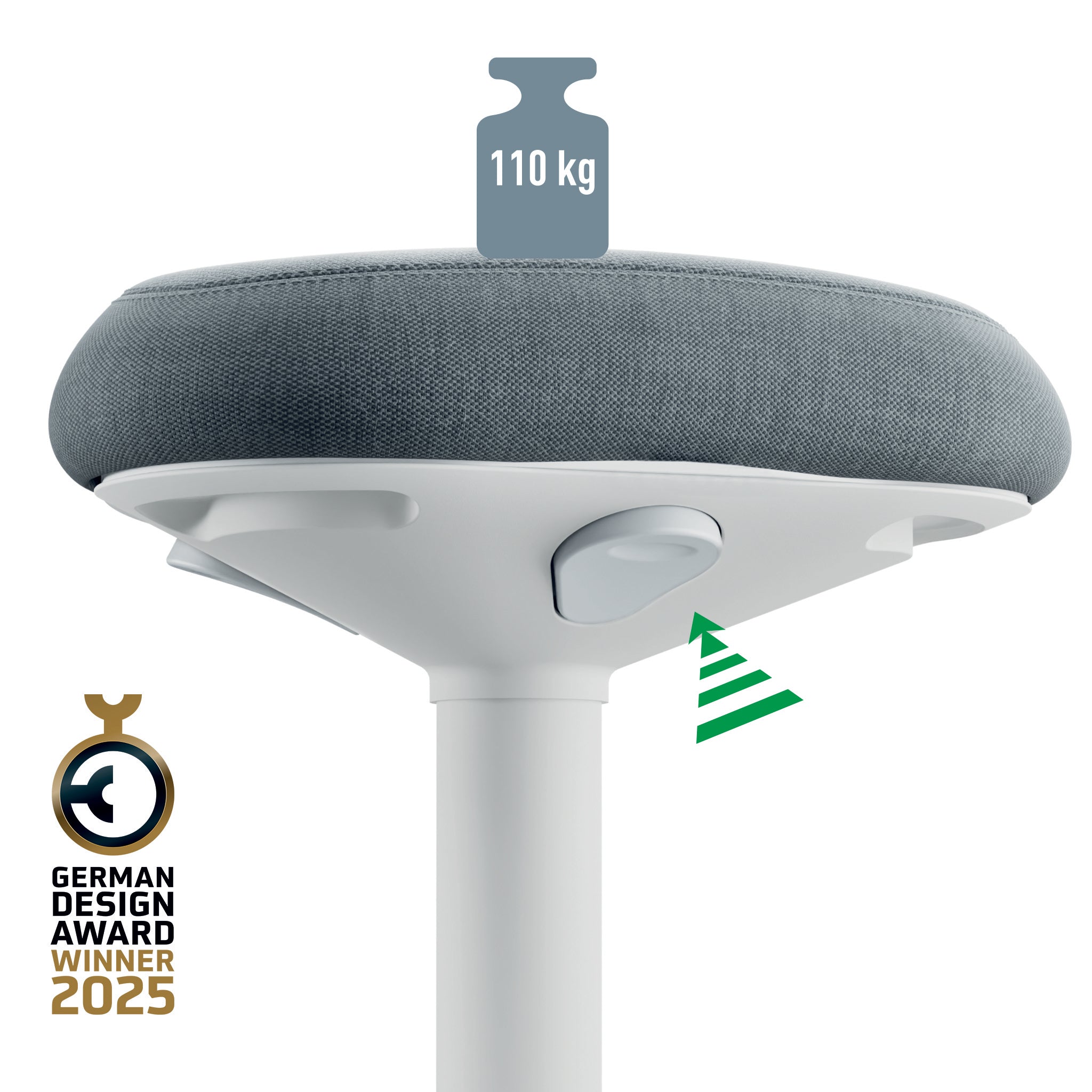 SCAUN ERGONOMIC REGLABIL 57-82CM GRI PASTEL LEITZ