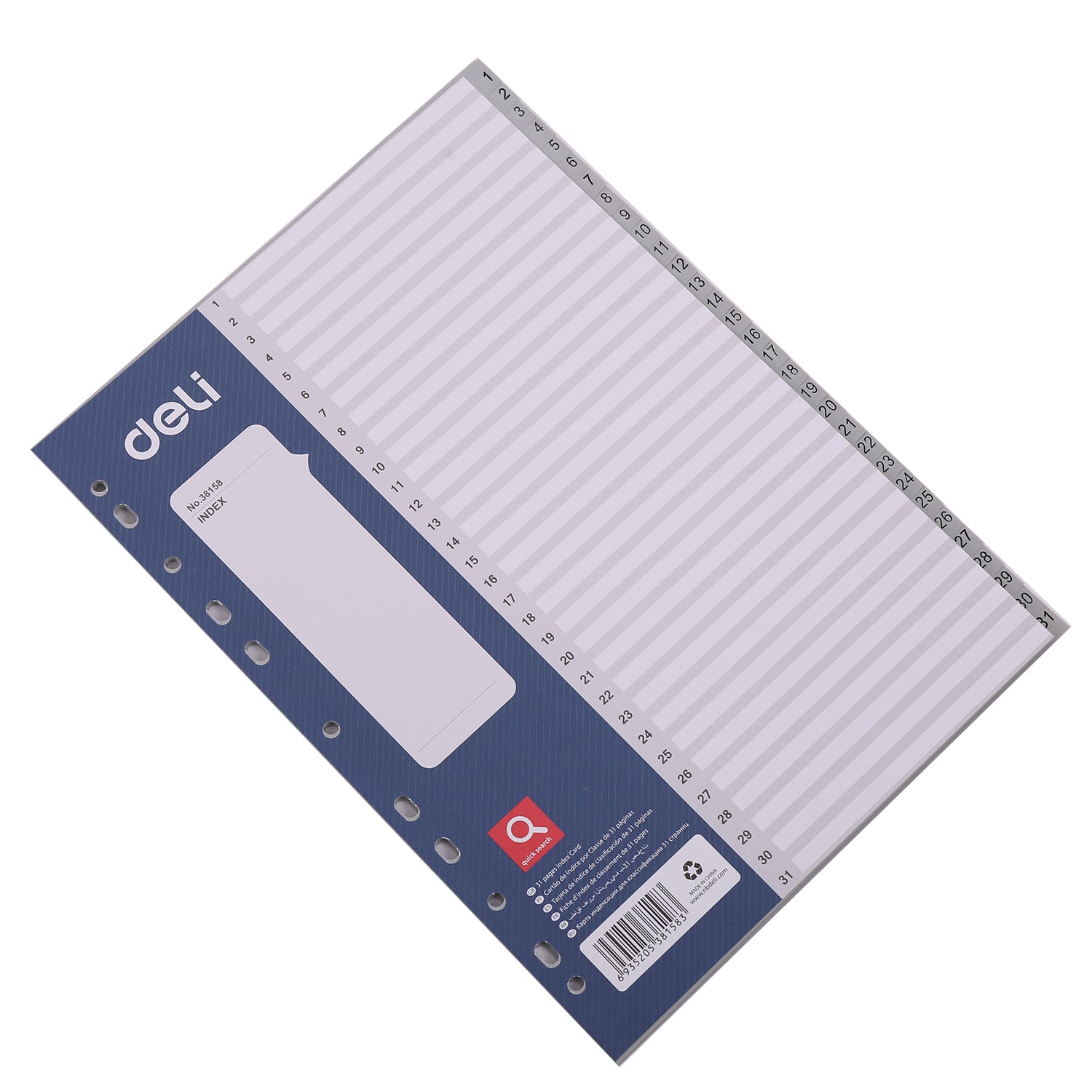 SEPARATOARE INDEX PLASTIC 1-31 DELI