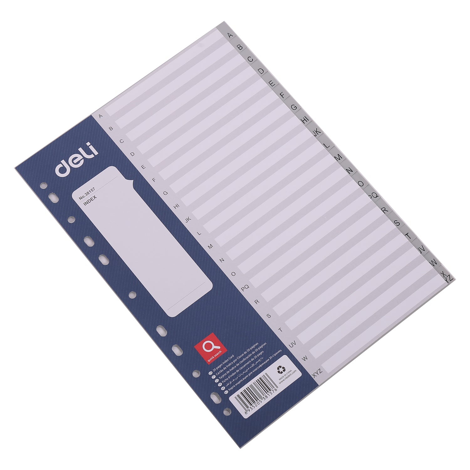 SEPARATOARE INDEX PLASTIC A-Z DELI