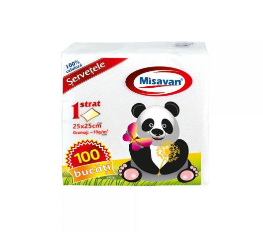 SERVETELE DE MASA ALBE 25X25CM 100/SET