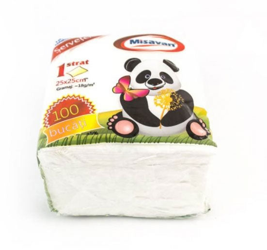 SERVETELE DE MASA ALBE 25X25CM 100/SET