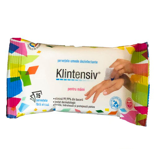 SERVETELE UMEDE ANTIBACTERIENE & DEZINFECTANTE 15BUC KLINTENSIV