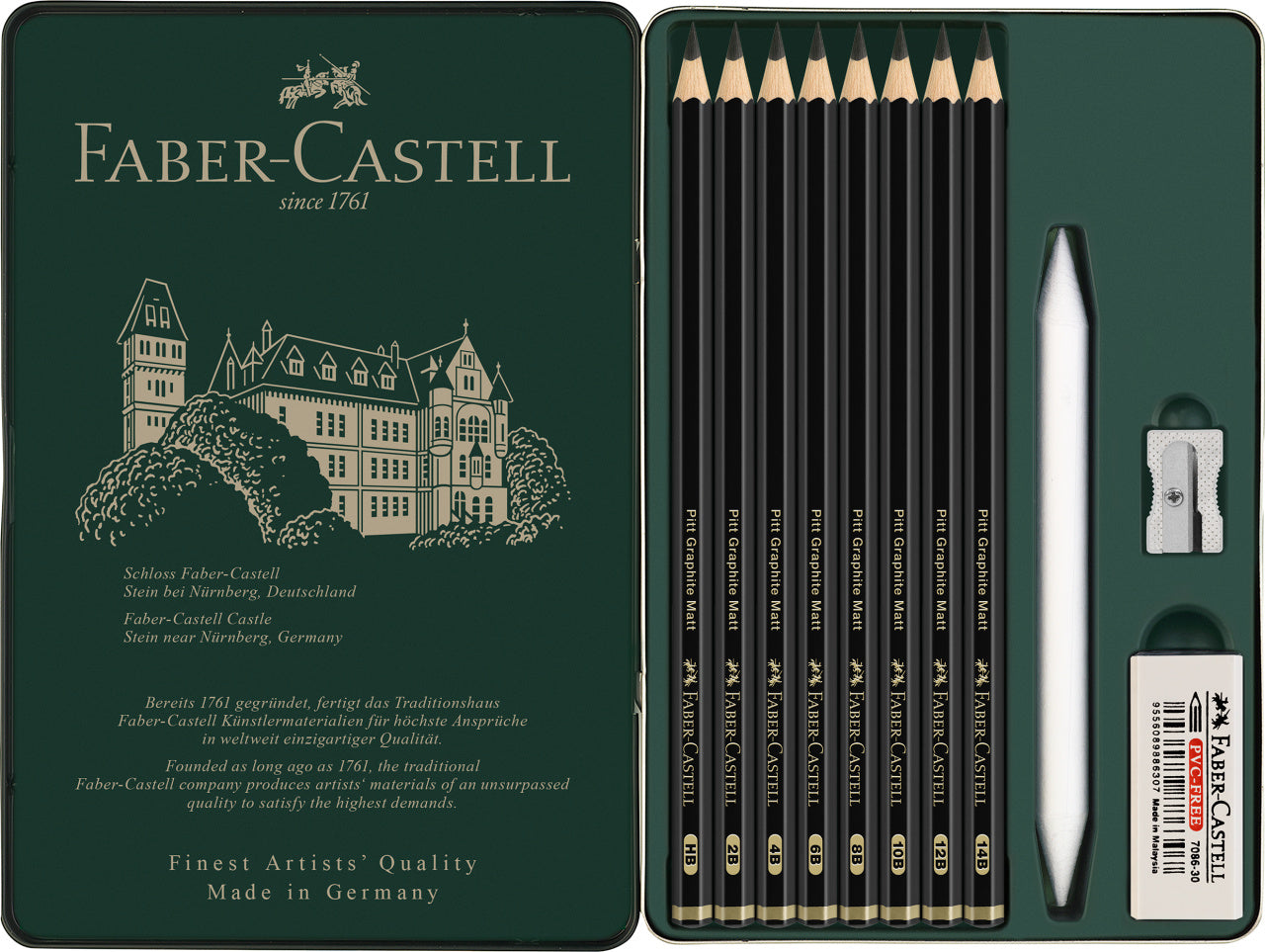 SET 11 BUC CREION GRAFIT MAT PITT FABER-CASTELL