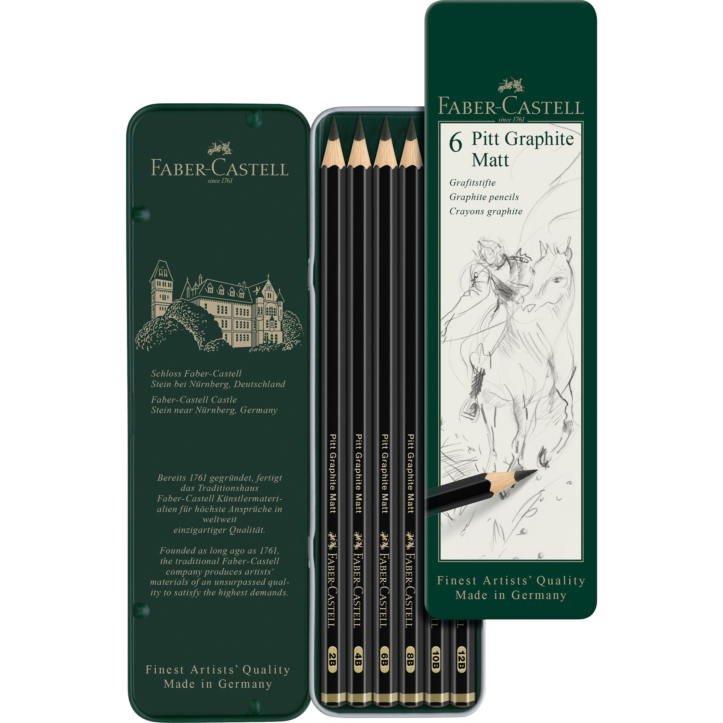 SET 6 BUC CREION GRAFIT MAT PITT FABER-CASTELL
