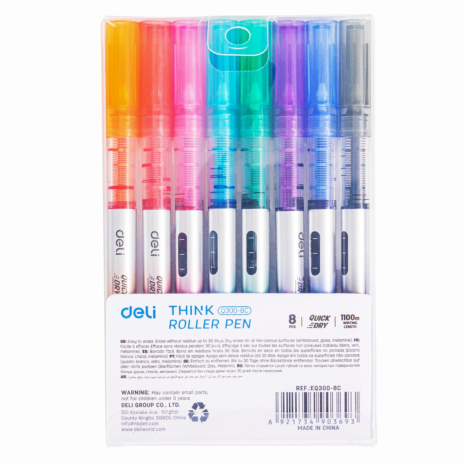 SET 8 BUC ROLLERE FREE INK 0.5MM DIV CULORI DELI