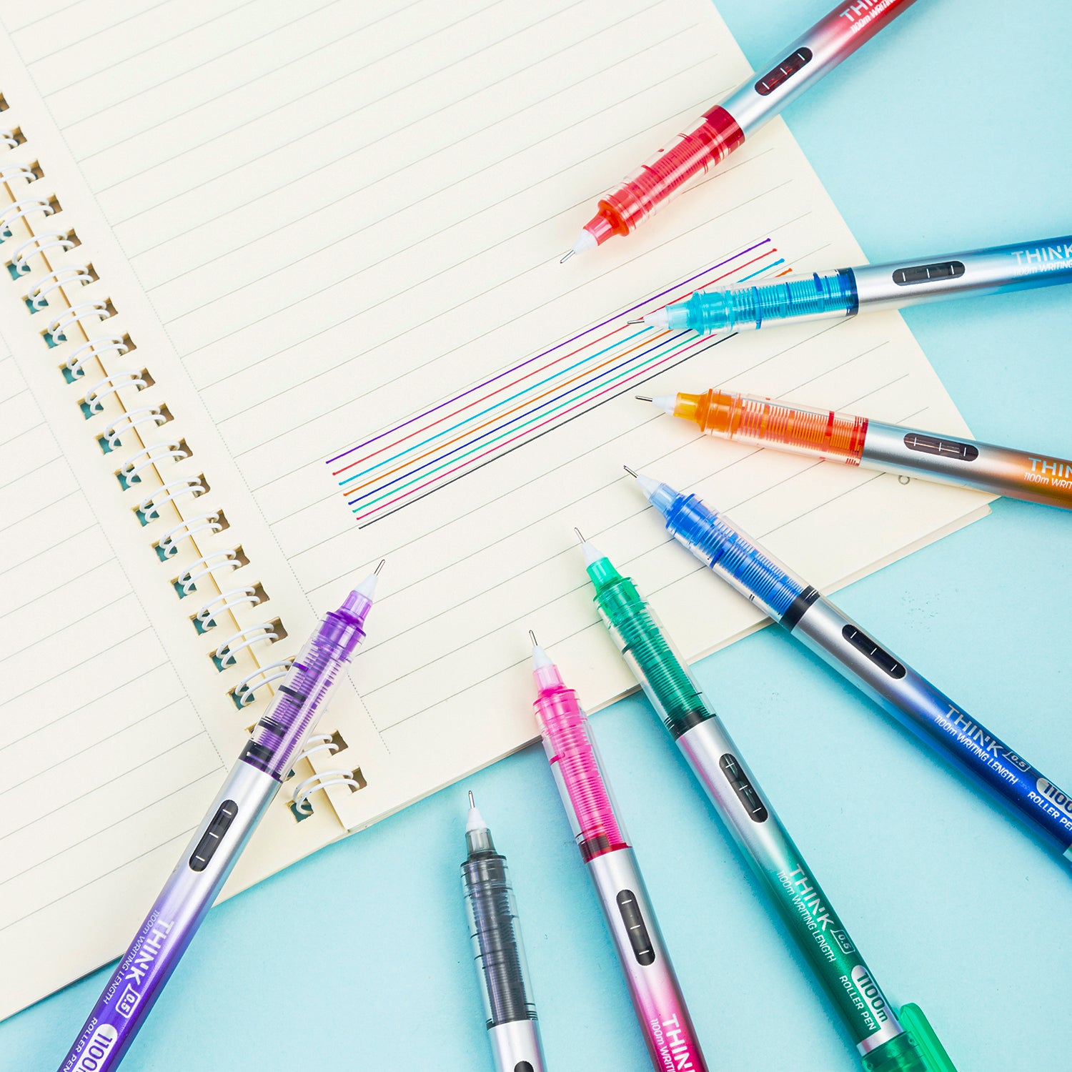 SET 8 BUC ROLLERE FREE INK 0.5MM DIV CULORI DELI