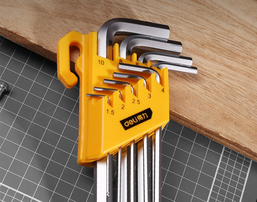 SET 9 BUC CHEI IMBUS CAP SFERIC 1.5-10 MM DELI