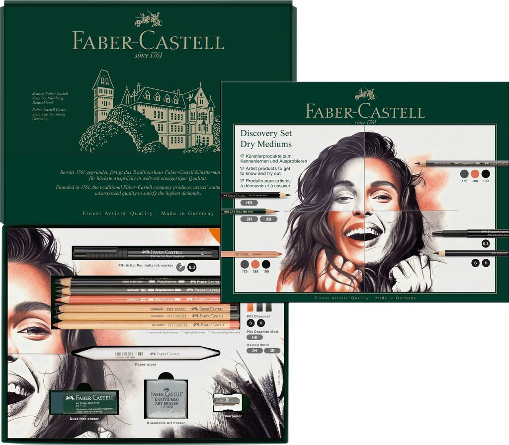 SET ARTA DISCOVERY DESEN USCAT 17 PIESE FABER-CASTELL