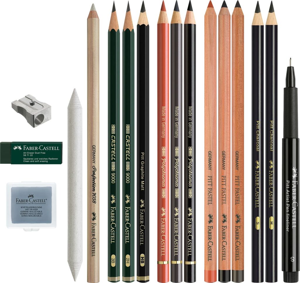 SET ARTA DISCOVERY DESEN USCAT 17 PIESE FABER-CASTELL