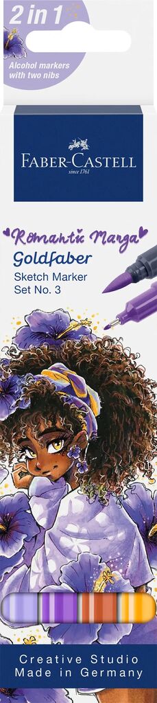 SET ROMANTIC MANGA NO.3  4 BUCATI SKETCH MARKERE GOLDFABER FABER-CASTELL