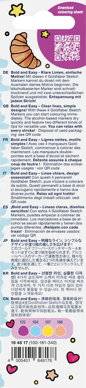 SKETCH MARKER 2 CAPETE SET 4 BOLD AND EASY II GOLDFABER FABER-CASTELL