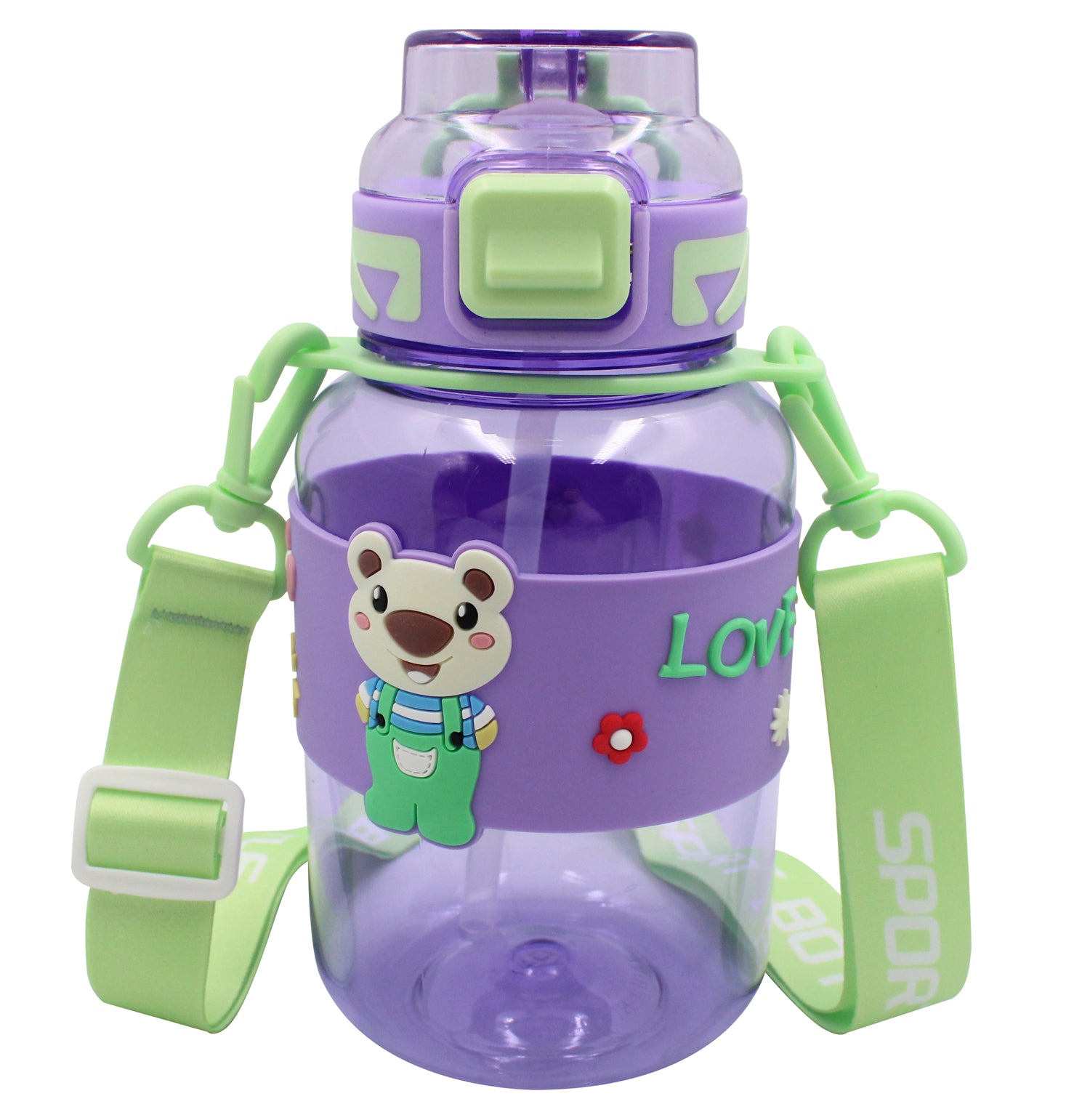 STICLA APA PETG 800ML CU DESCHIDERE AUTOMATA SI MANER TRANSPORT T-0118 NOKI