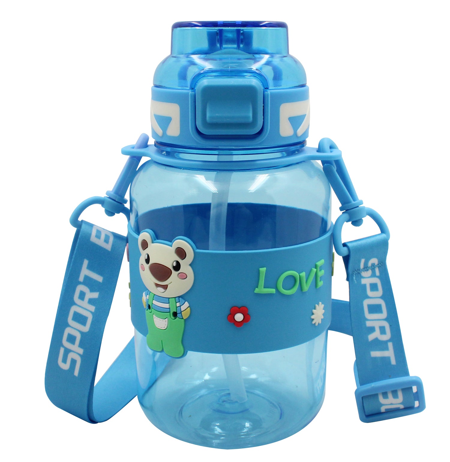 STICLA APA PETG 800ML CU DESCHIDERE AUTOMATA SI MANER TRANSPORT T-0118 NOKI