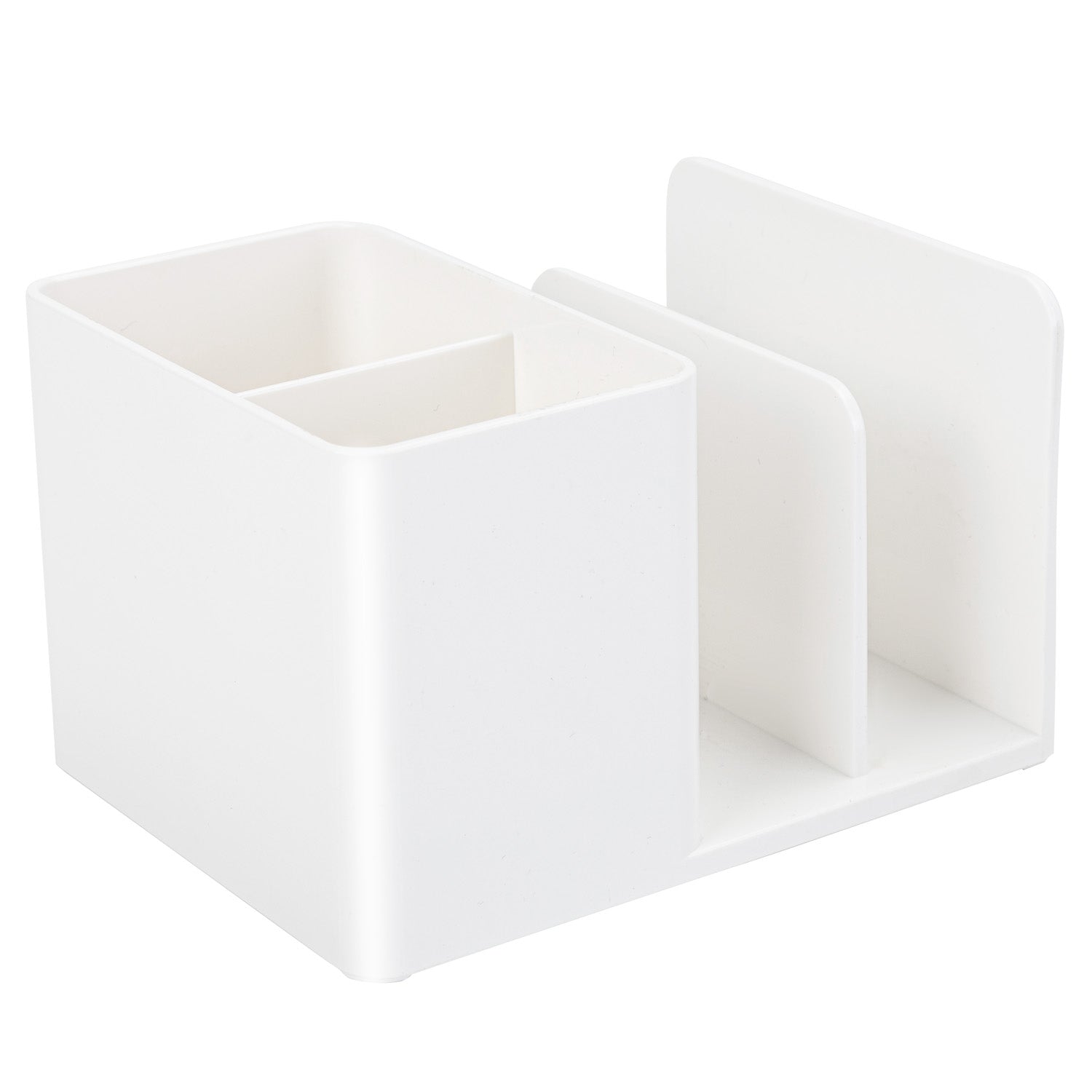 SUPORT BIROU 2 COMPARTIMENTE + 2 SEPARATOARE CARTI ALB NUSIGN DELI