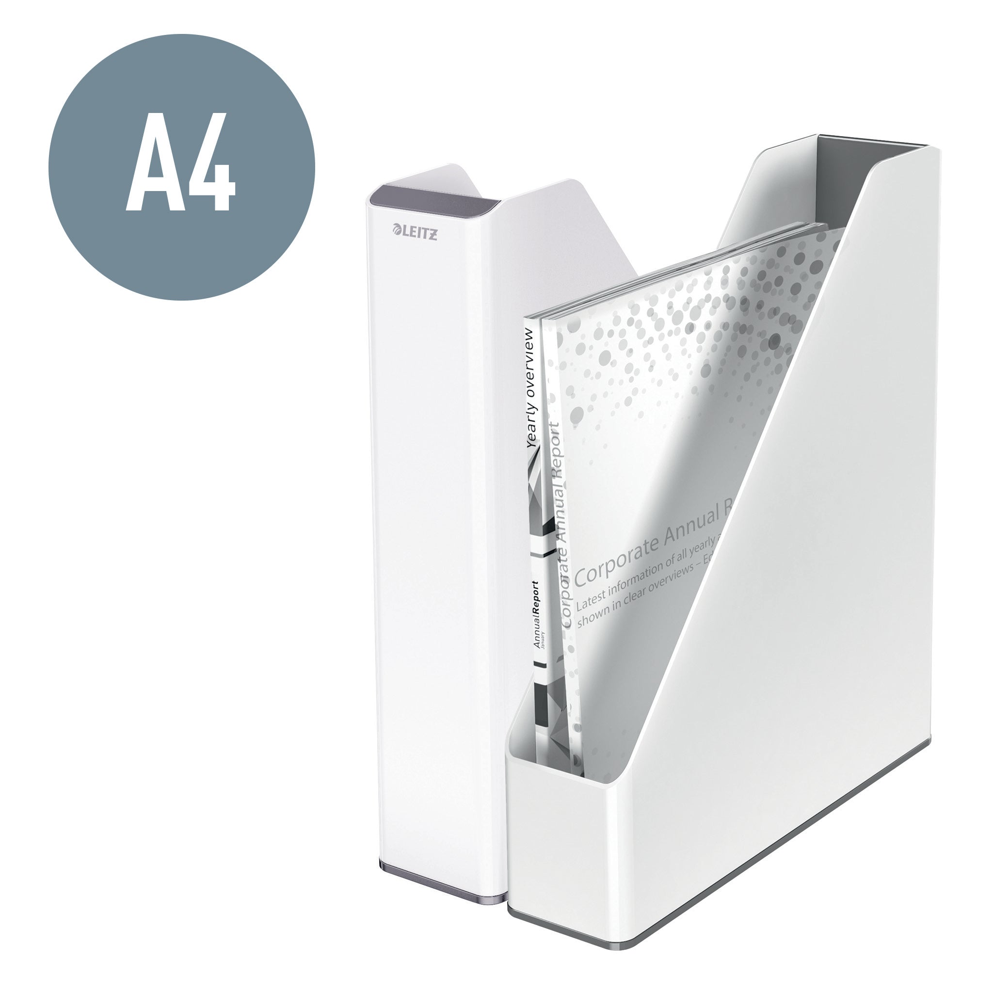 SUPORT DOCUMENTE PLASTIC ROSU METALIZAT/ALB WOW LEITZ