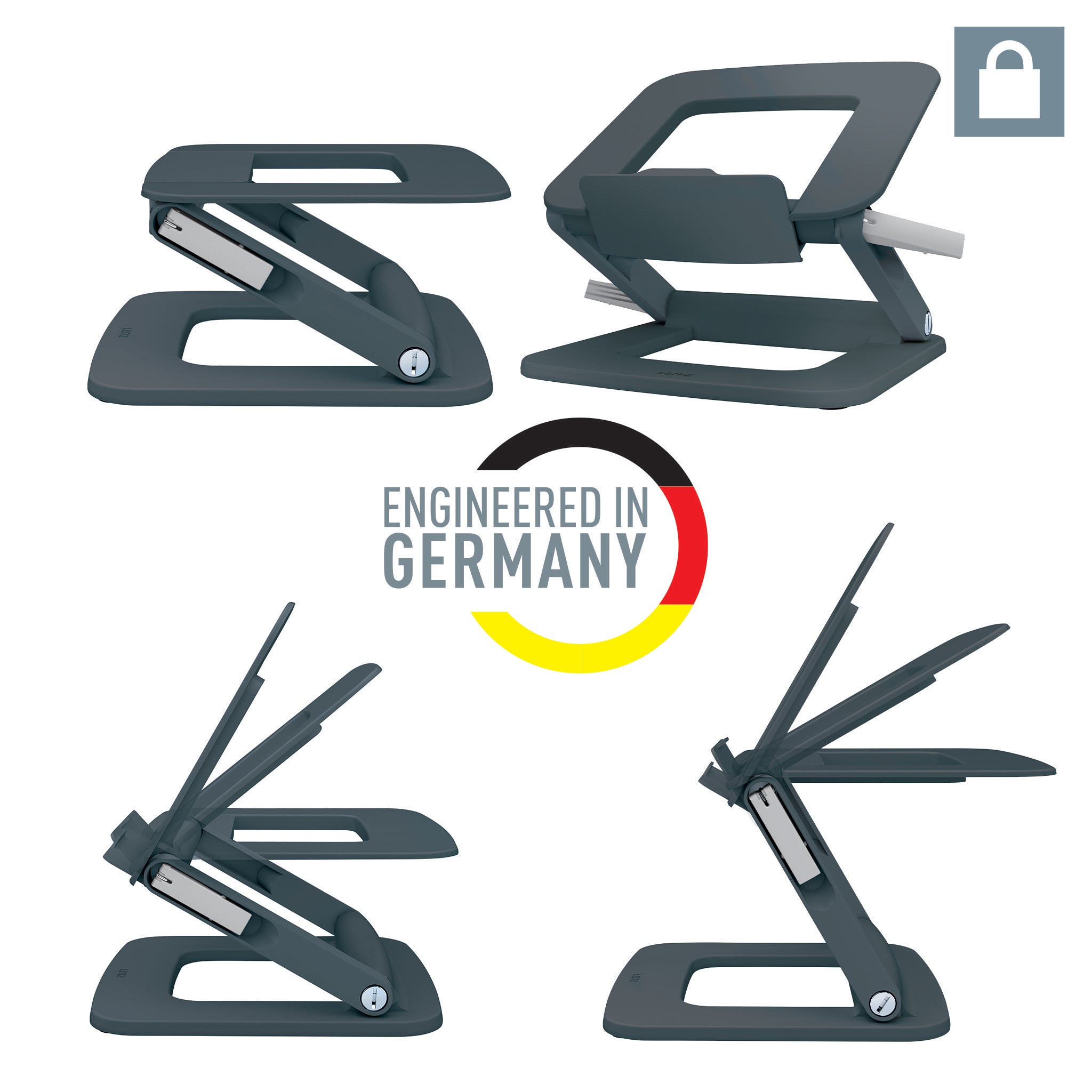 SUPORT ERGONOMIC PENTRU LAPTOP AJUSTABIL GRI CARBUNE LEITZ