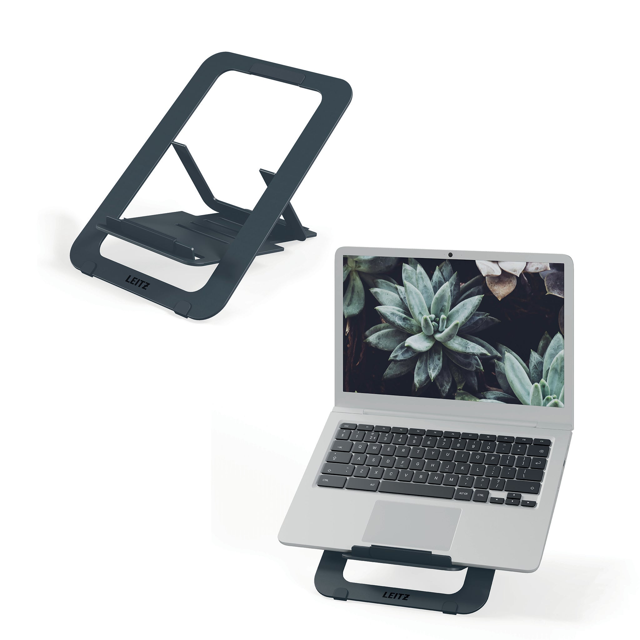 SUPORT ERGONOMIC PENTRU LAPTOP AJUSTABIL GRI CARBUNE SLIM LEITZ