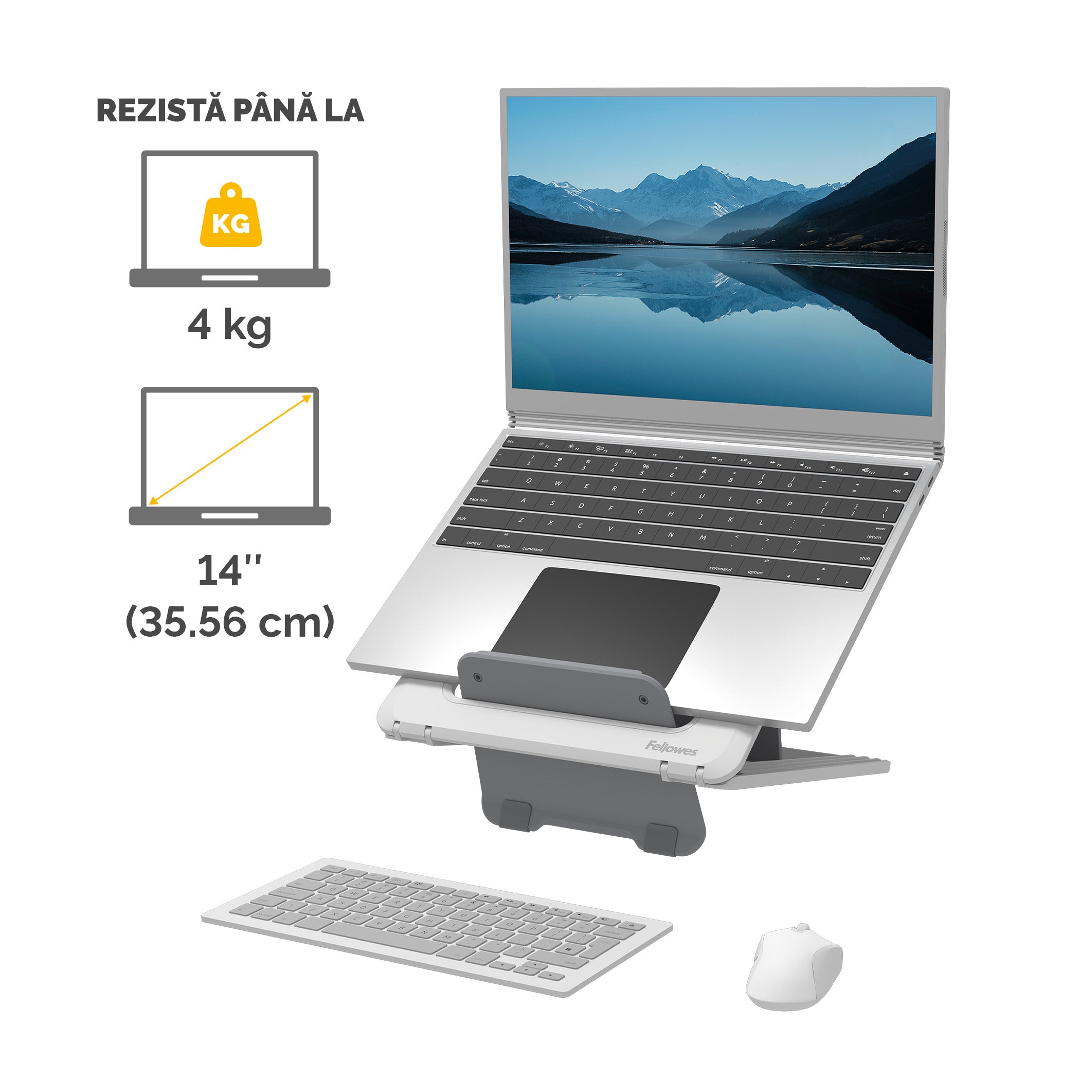 SUPORT ERGONOMIC PENTRU LAPTOP ALB BREYTA