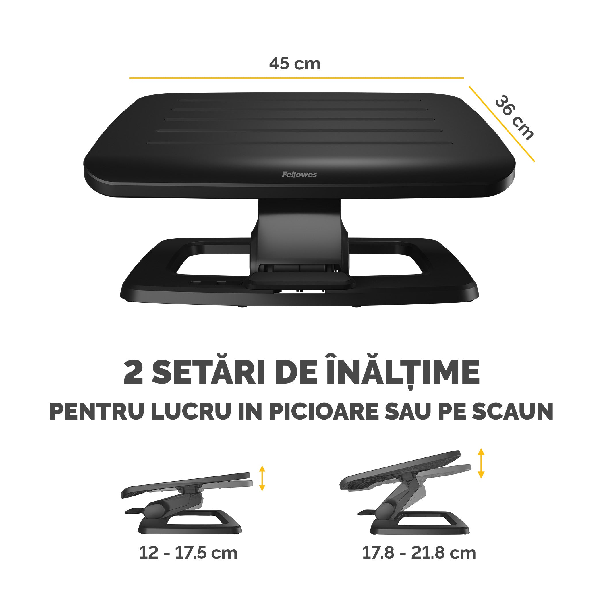 SUPORT ERGONOMIC PENTRU PICIOARE NEGRU BREYTA