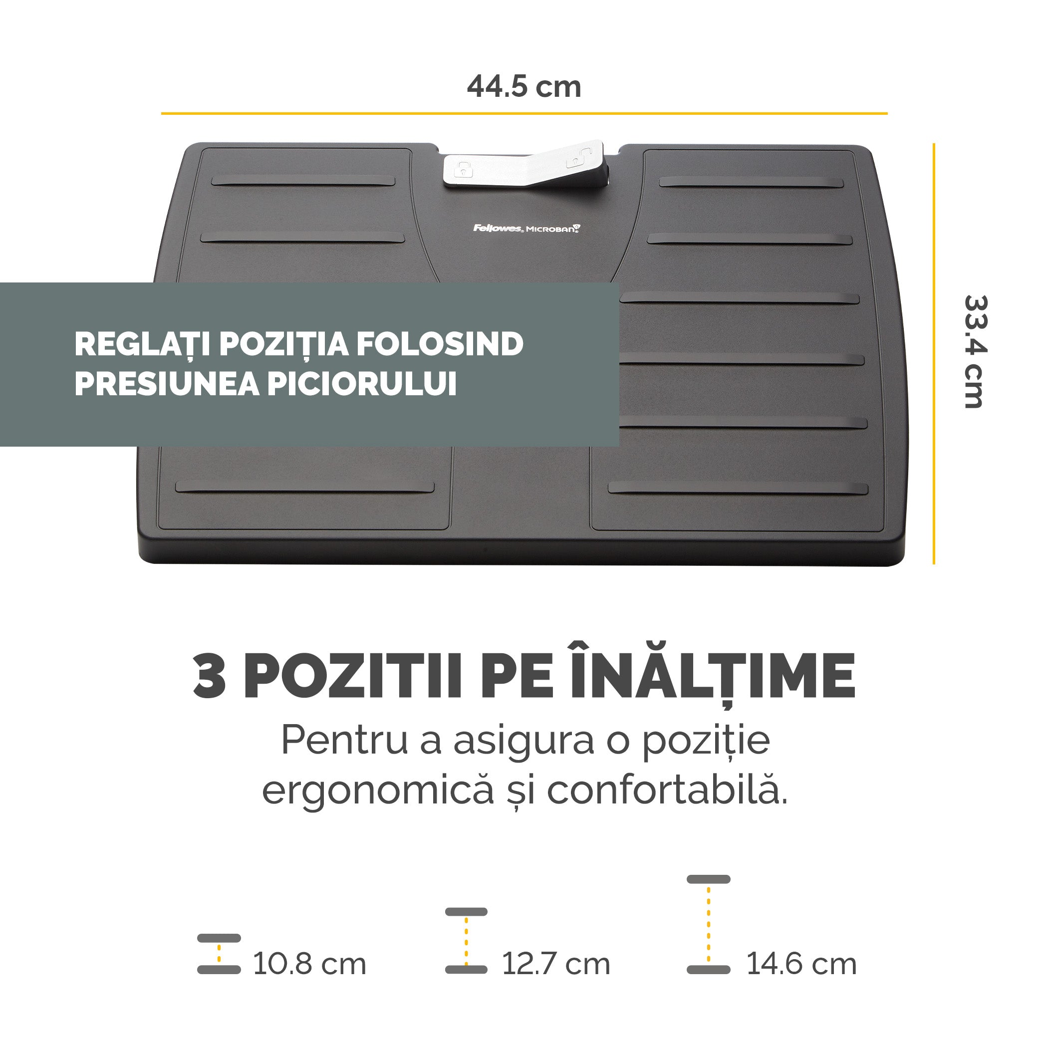 SUPORT ERGONOMIC PENTRU PICIOARE REGLABIL MICROBAN FELLOWES