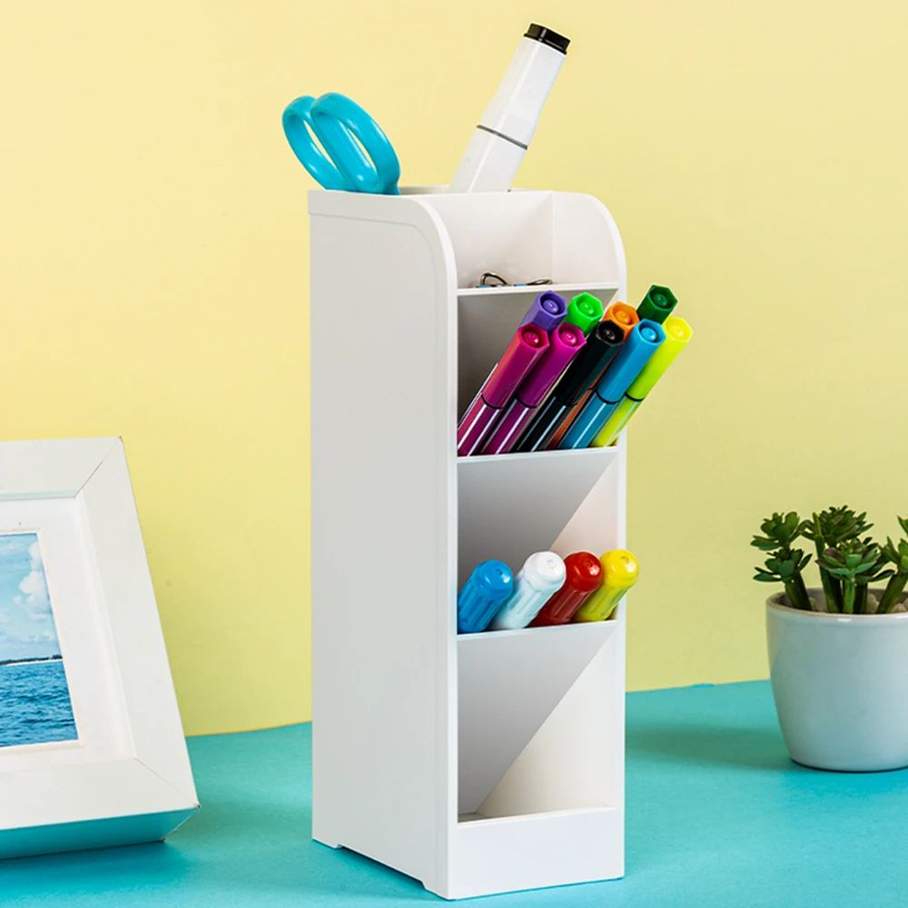 SUPORT INSTRUMENTE DE SCRIS 4 COMPARTIMENTE ALB DELI