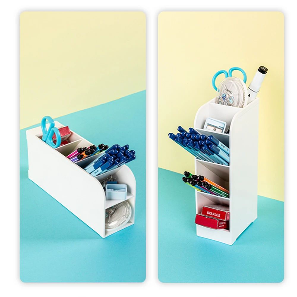 SUPORT INSTRUMENTE DE SCRIS 4 COMPARTIMENTE ALB DELI