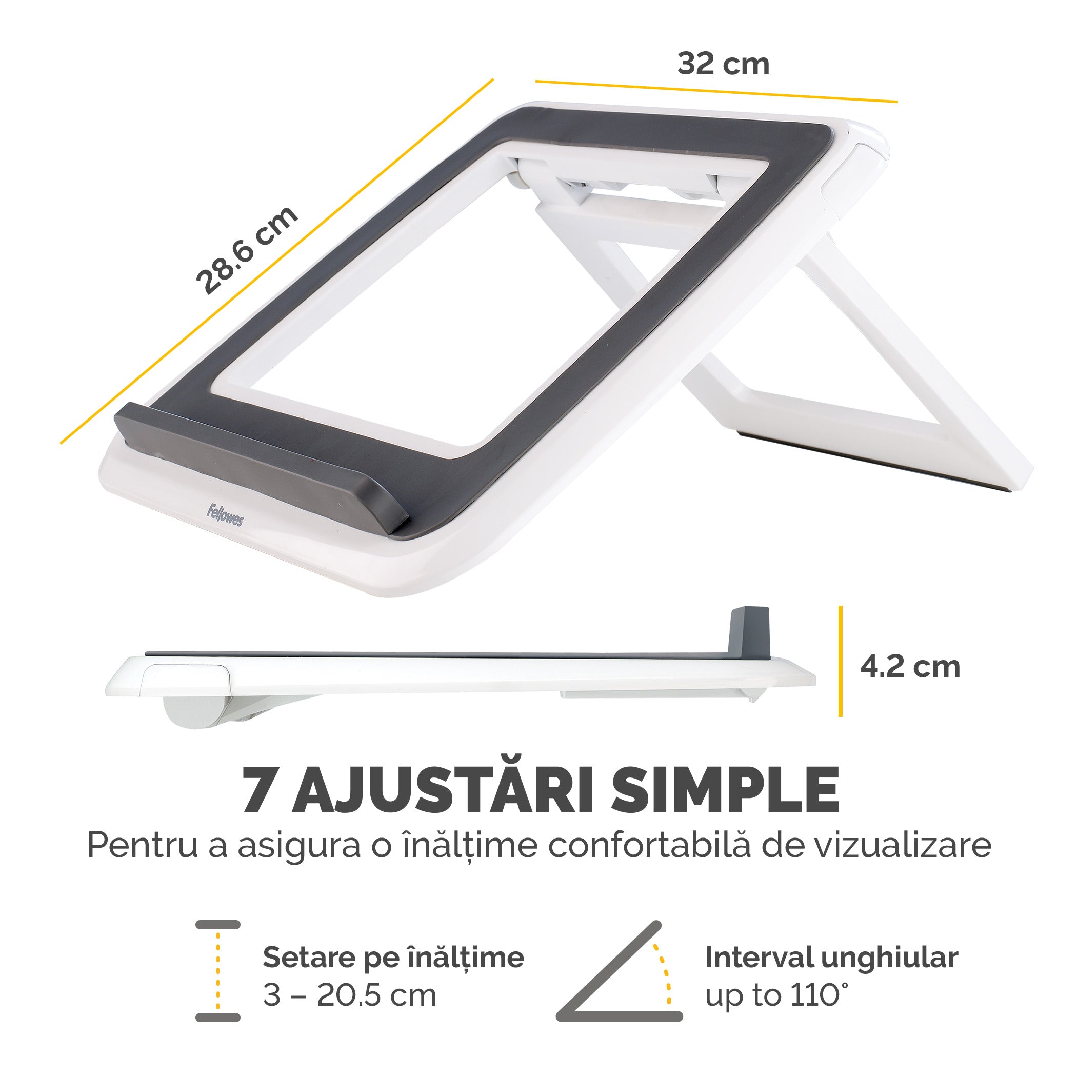 SUPORT LAPTOP I-SPIRE QUICK-LIST ALB FELLOWES