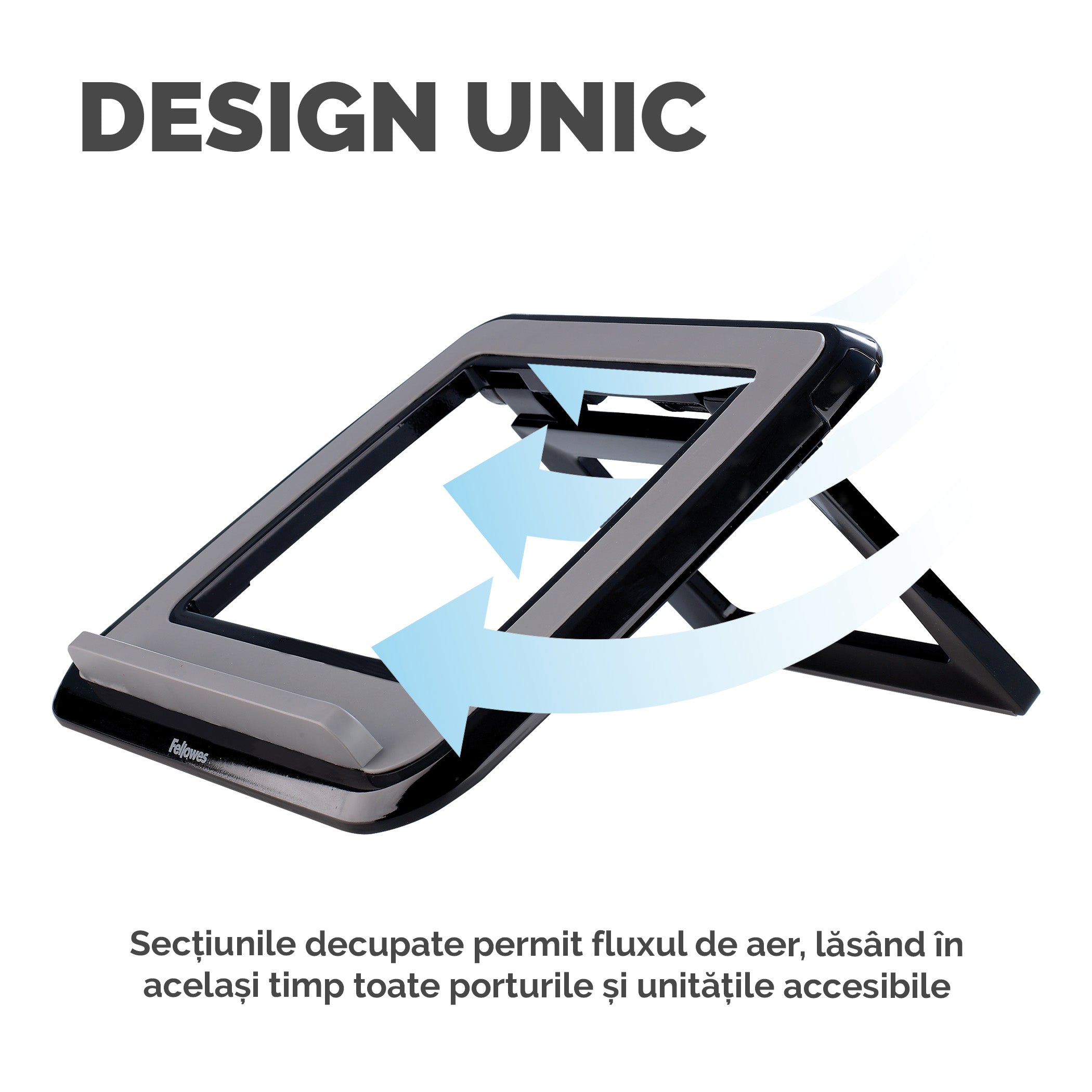 SUPORT LAPTOP I-SPIRE QUICK-LIST NEGRU FELLOWES