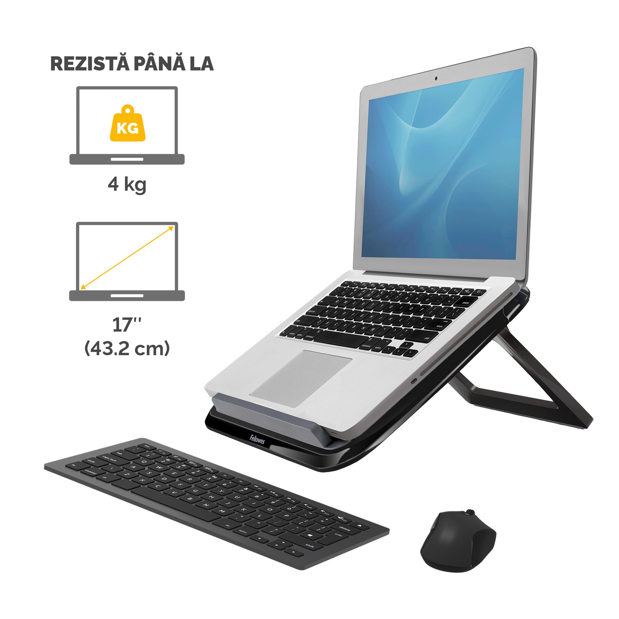 SUPORT LAPTOP I-SPIRE QUICK-LIST NEGRU FELLOWES