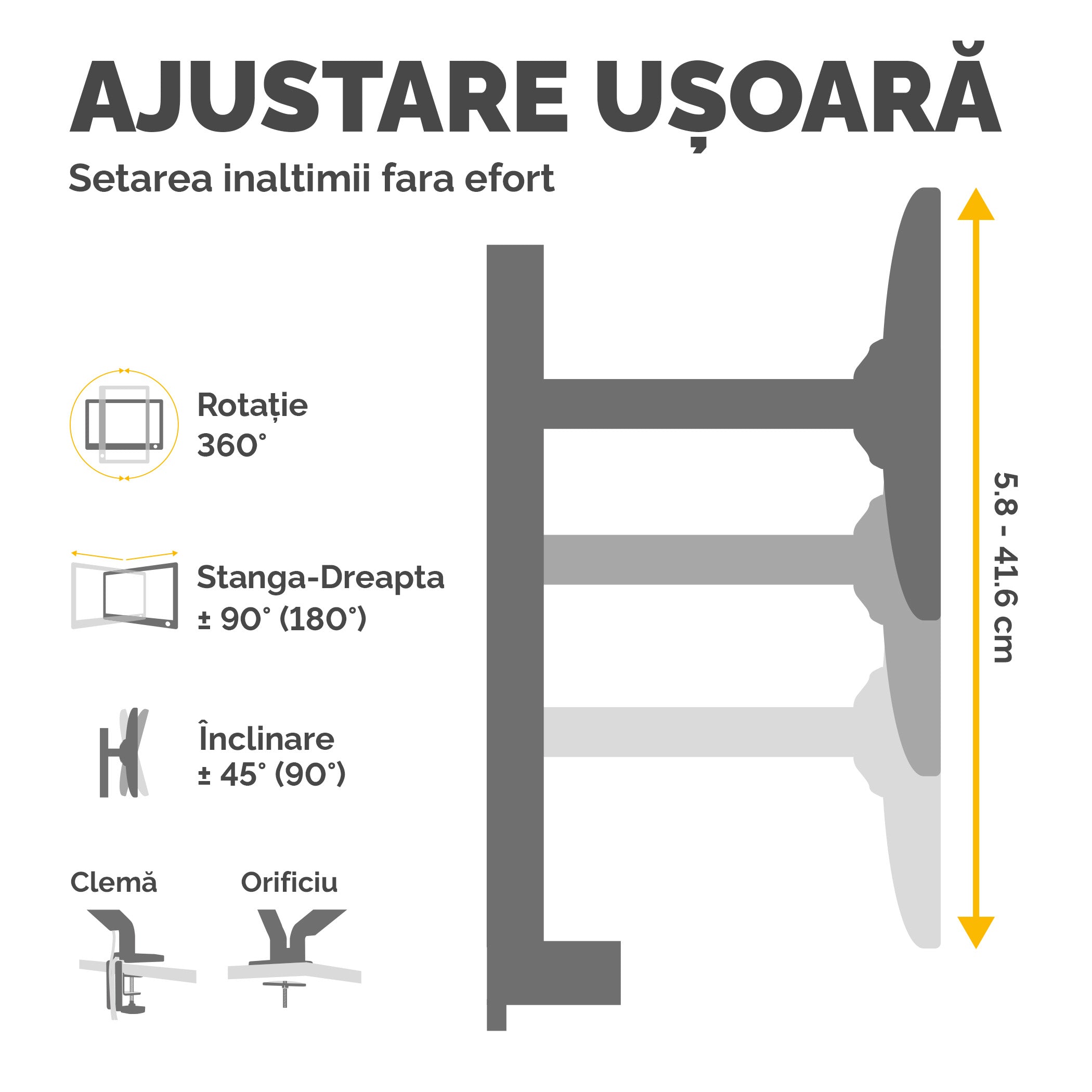 SUPORT MONITOR 1 BRAT REFLEX FELLOWES