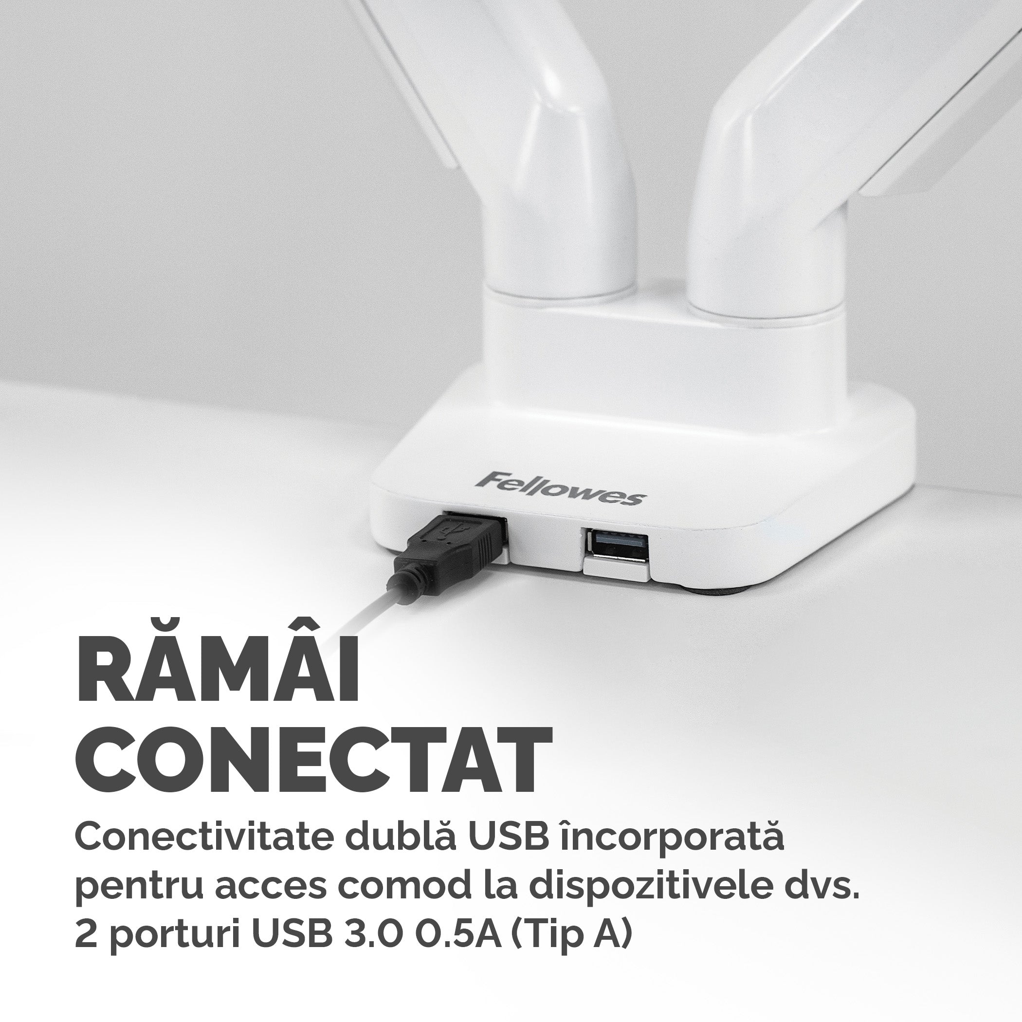 SUPORT MONITOR 2 BRATE ALB PLATINIUM FELLOWES